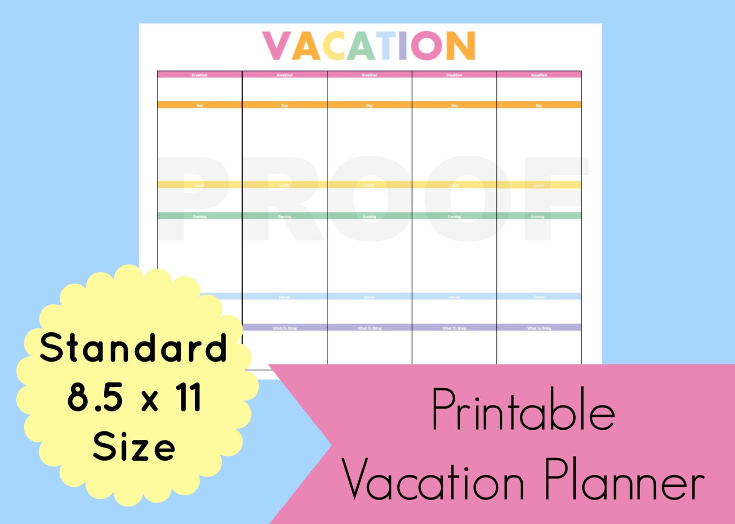 vacation itinerary template vacation planner by commandcenter