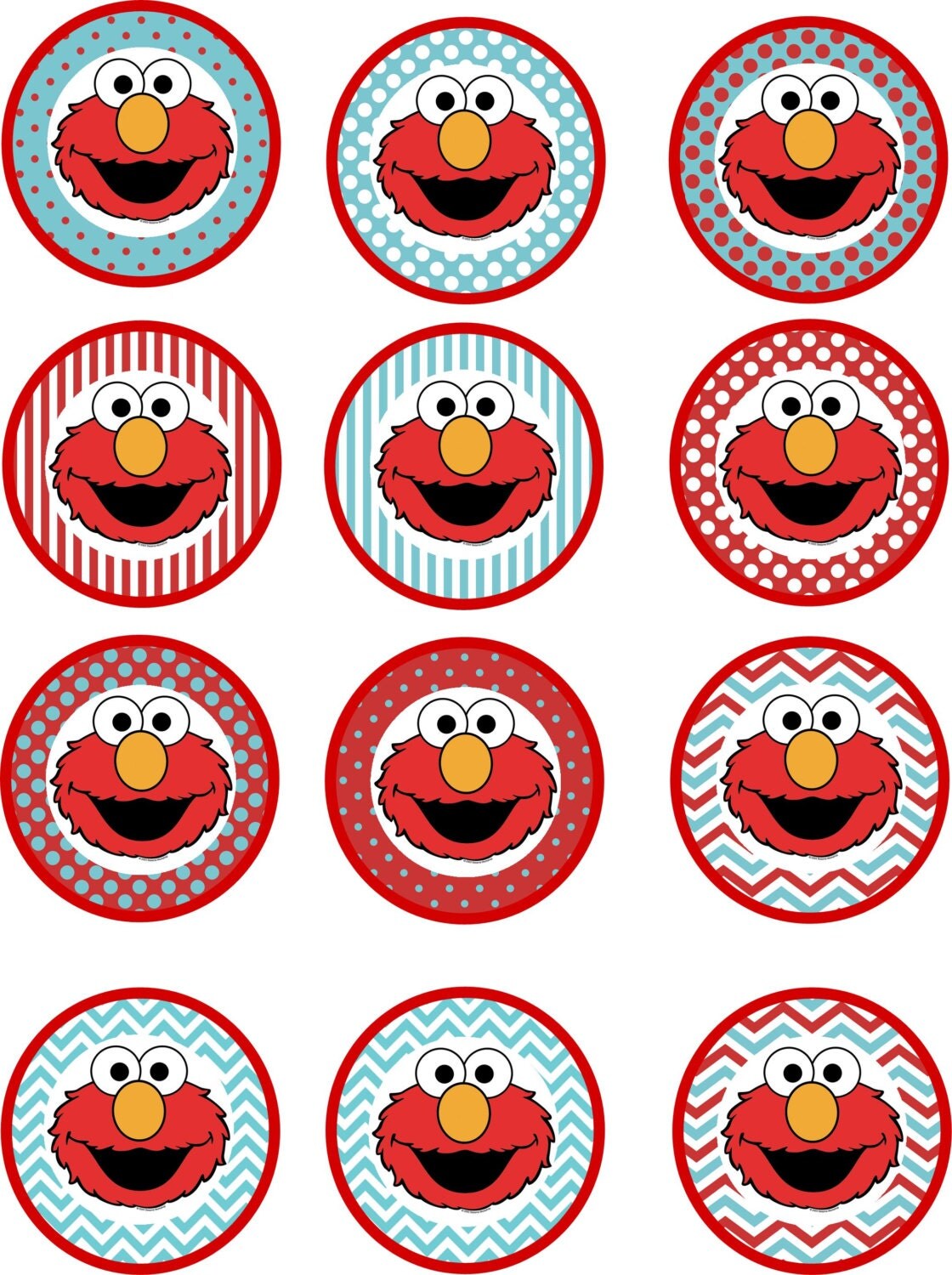  Elmo Birthday Printable Party Pack by CarolinaInvites on Etsy