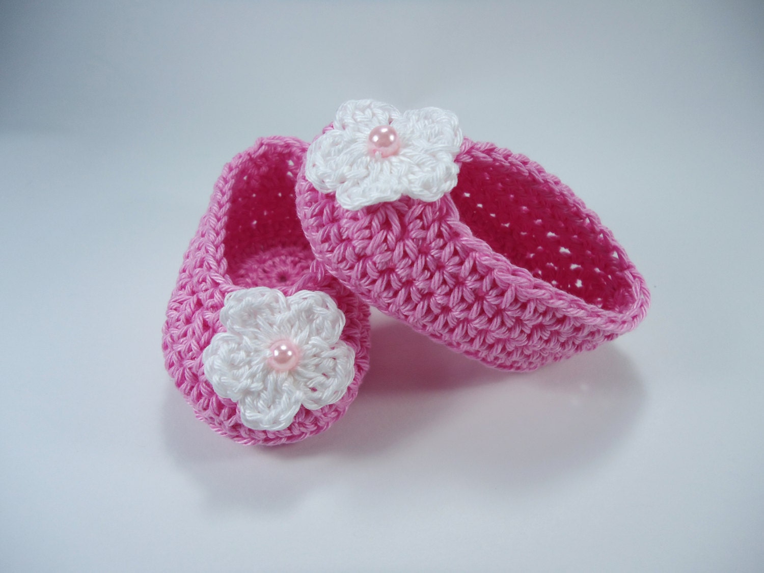 Crochet Baby shoes Ballet Flats Baby shoes Custom by NikitasStore