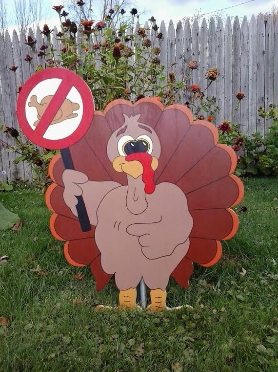 Thanksgiving Day Turkey Outdoor Wood Yard Art Lawn Decoration