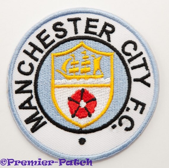 Man City FC Football Club Crest Embroidered Iron by