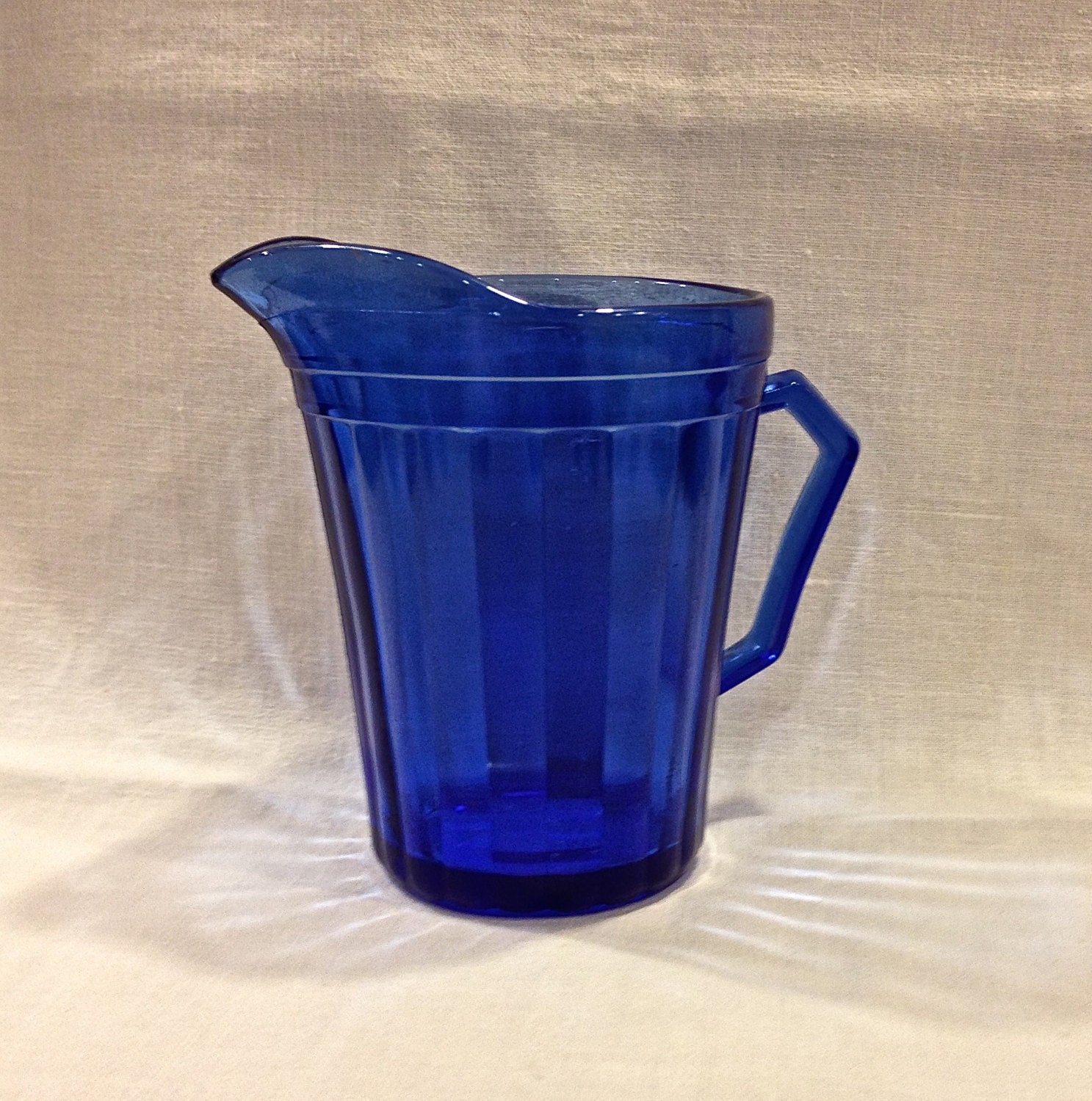 Download HAZEL ATLAS, Depression Glass, Cobalt Blue, Aurora, Creamer, Milk Pitcher, Circa 1940s - Haute Juice