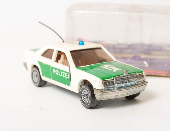 vintage metal police car