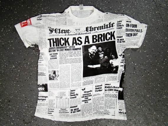 Jethro Tull Thick As A Brick All Over Print T by CaptainBob13