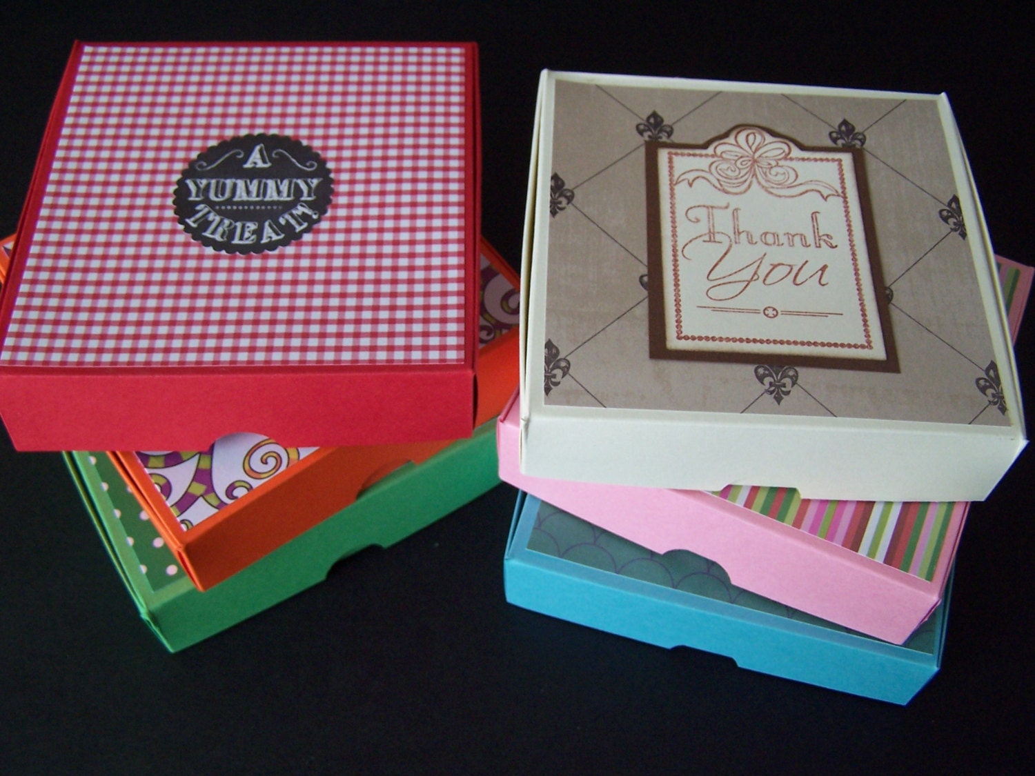 Mini Pizza Boxes for Cookies Favors Treats Gift by PapermadebyK