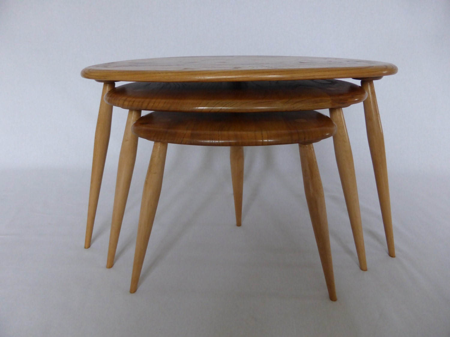 Fully Restored Original Retro Vintage Ercol Nest of Tables Circa 1960