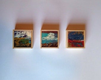 Small Abstract Painting - 4x4 series (56/31/33)