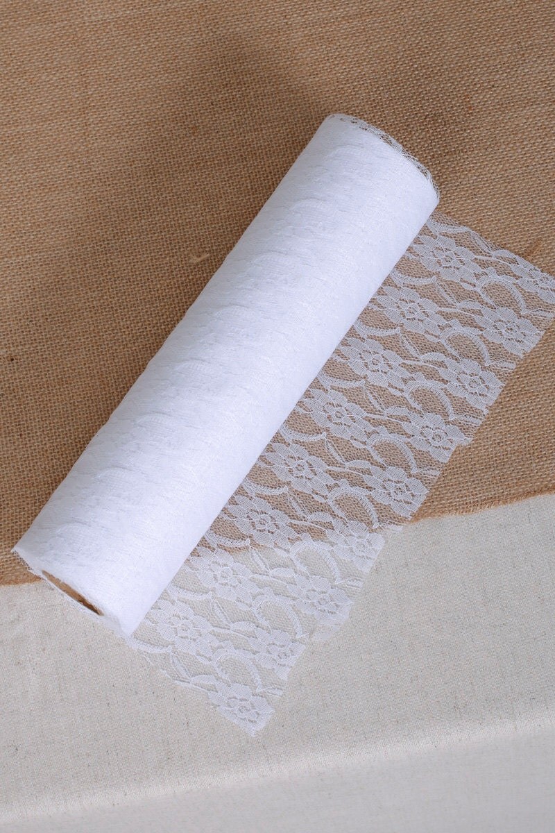 White Lace Roll 12 inch x 24 yardsWhite Lace Table