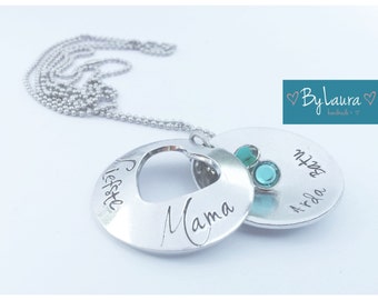 Ketting met verborgen tekst / Personal hidden text necklace