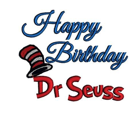 Happy Birthday Dr Seuss. Instant Download by SoKyootDesigns