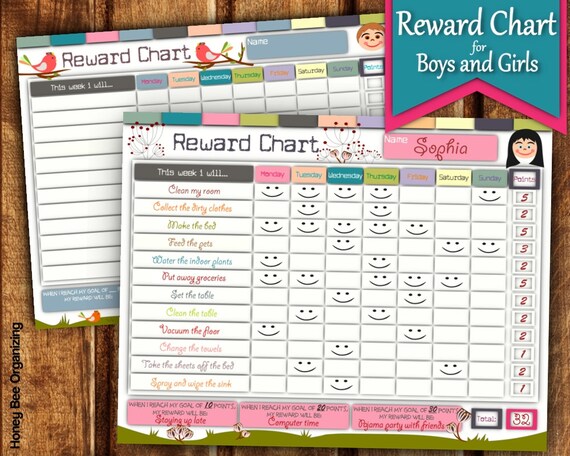 Printable Reward Charts For 9 Year Olds