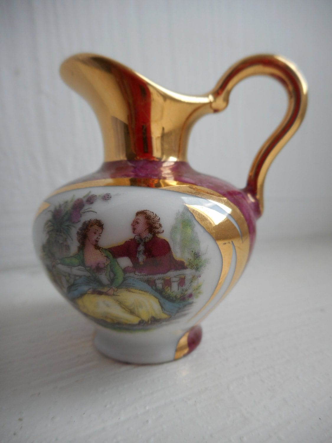 stunning vintage Limoges porcelain dolls house miniature porcelain vase