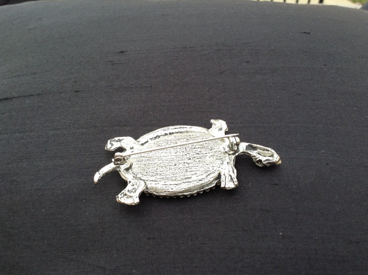 On Sale 20% Off Vintage Turtle Brooch Pin with Lavender and