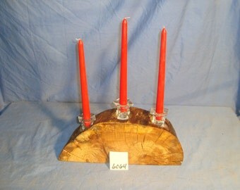 Live Edge Spalted Maple Rustic Candle Holder