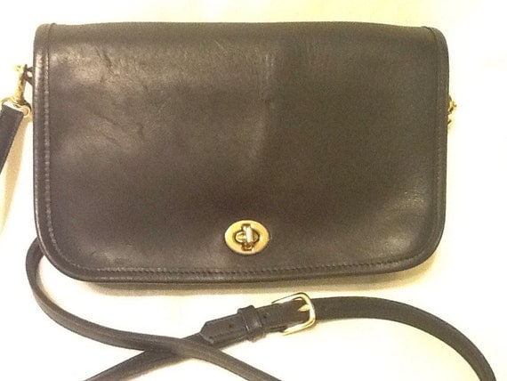 Vintage Coach Classic Leather Flap Shoulder Bag By AnoHou On Etsy