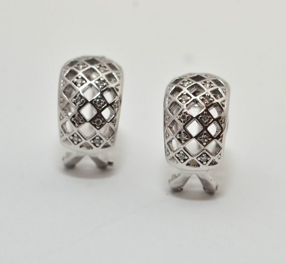 Snap back earrings in Sterling Silver 925