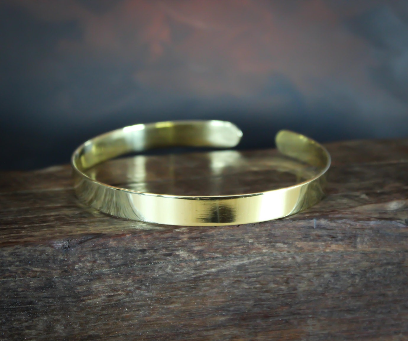 Arm Band Gold arm cuff Polished Solid Brass or Copper Lead