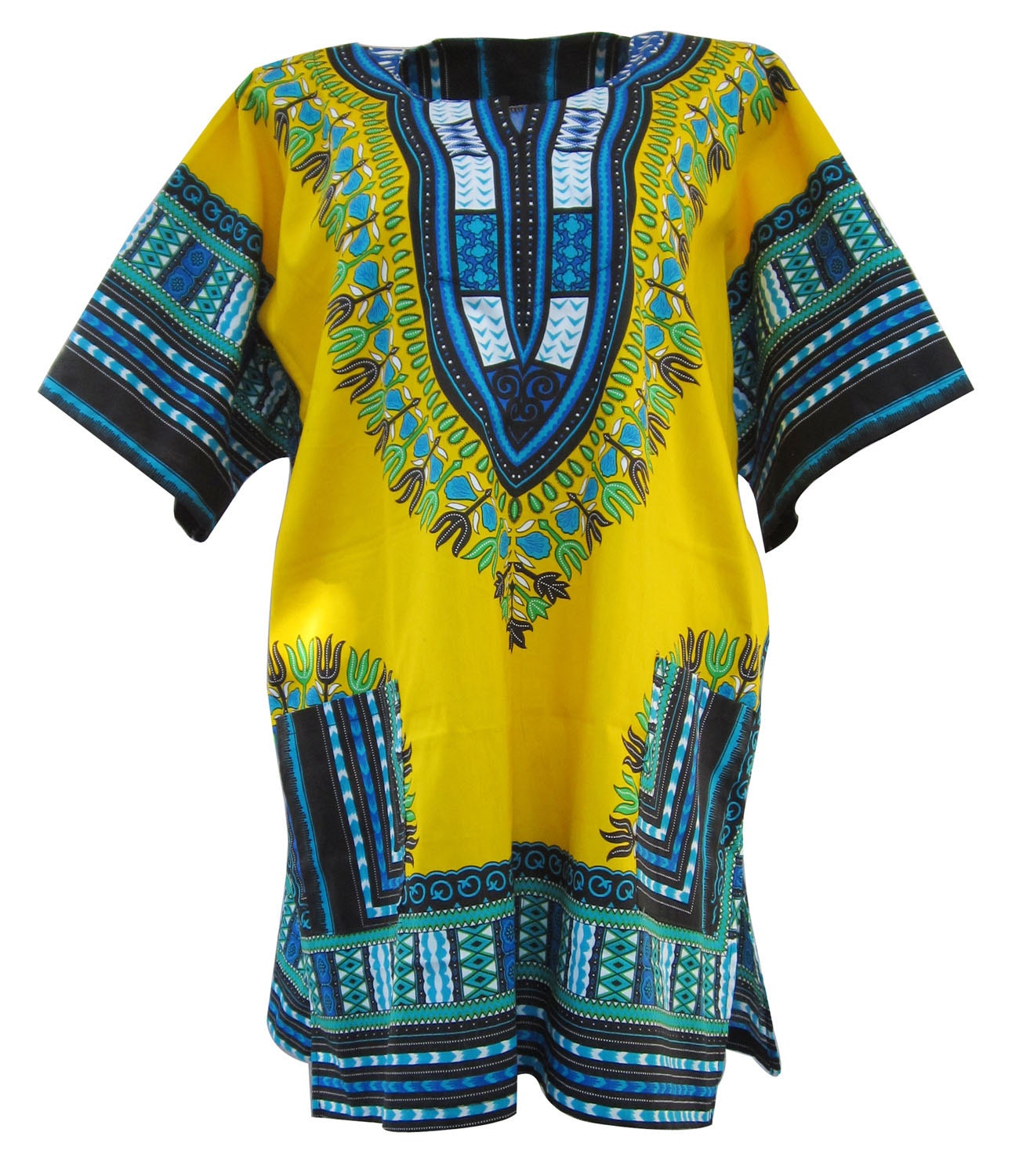 Yellow African Dashiki Yellow Dashiki Shirt by SissaFashions