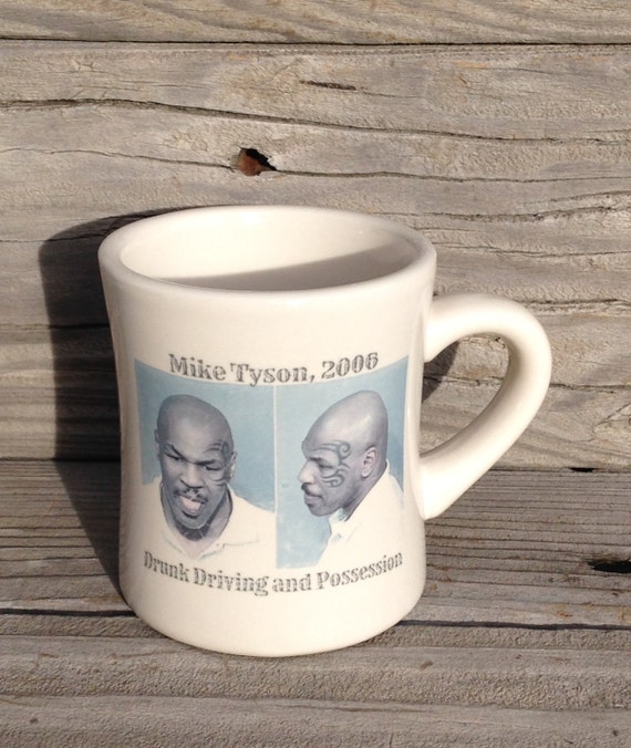 Mike Tyson Mug Shot Ceramic Coffee Mug Unique Coffee by OutlawMugs