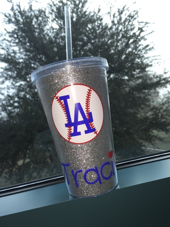 Items similar to 16oz Sport Themed Glittered Tumblers on Etsy