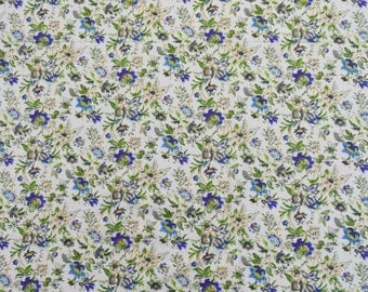 Floral Print Fabric White Pure Designer Fabrics By The Yard For Clothing Floral Print Fabric White Pure