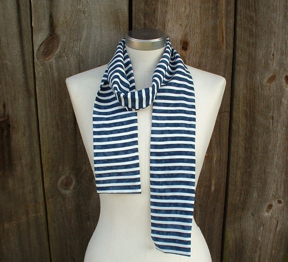 navy skinny scarf
