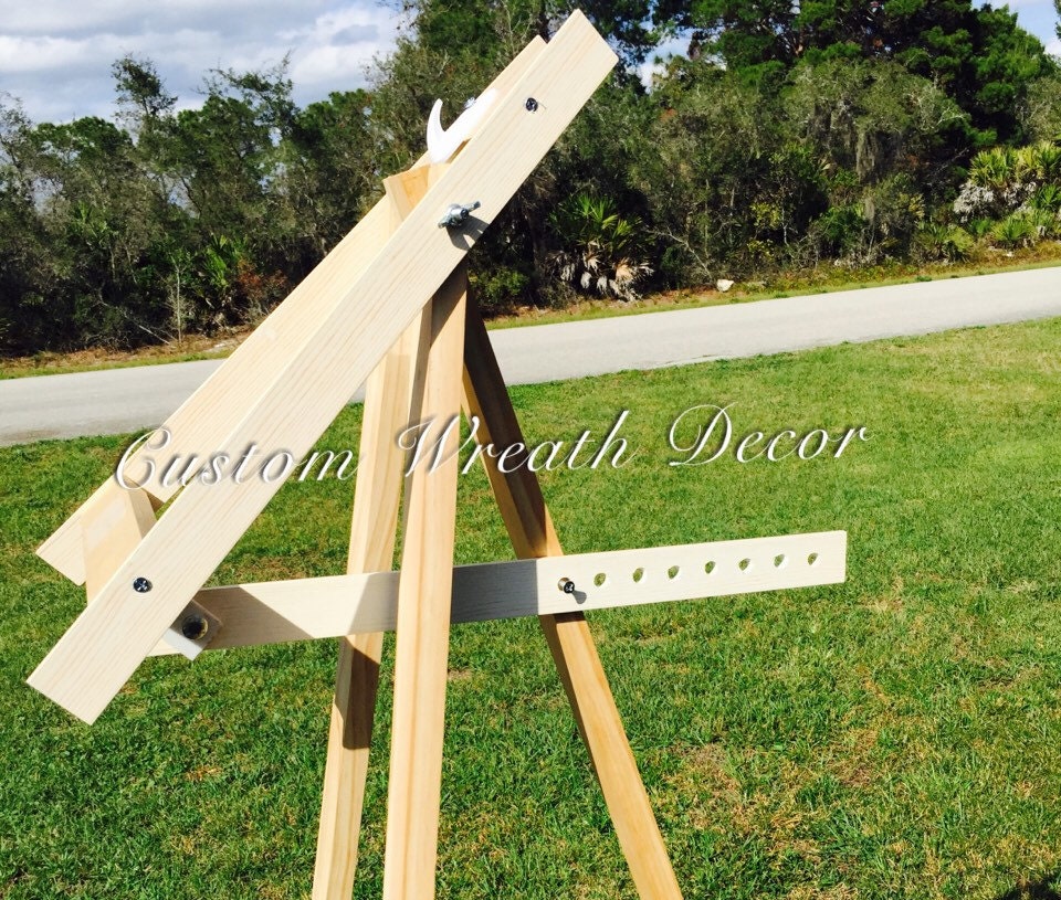 Adjustable Wreath Easel Unfinished