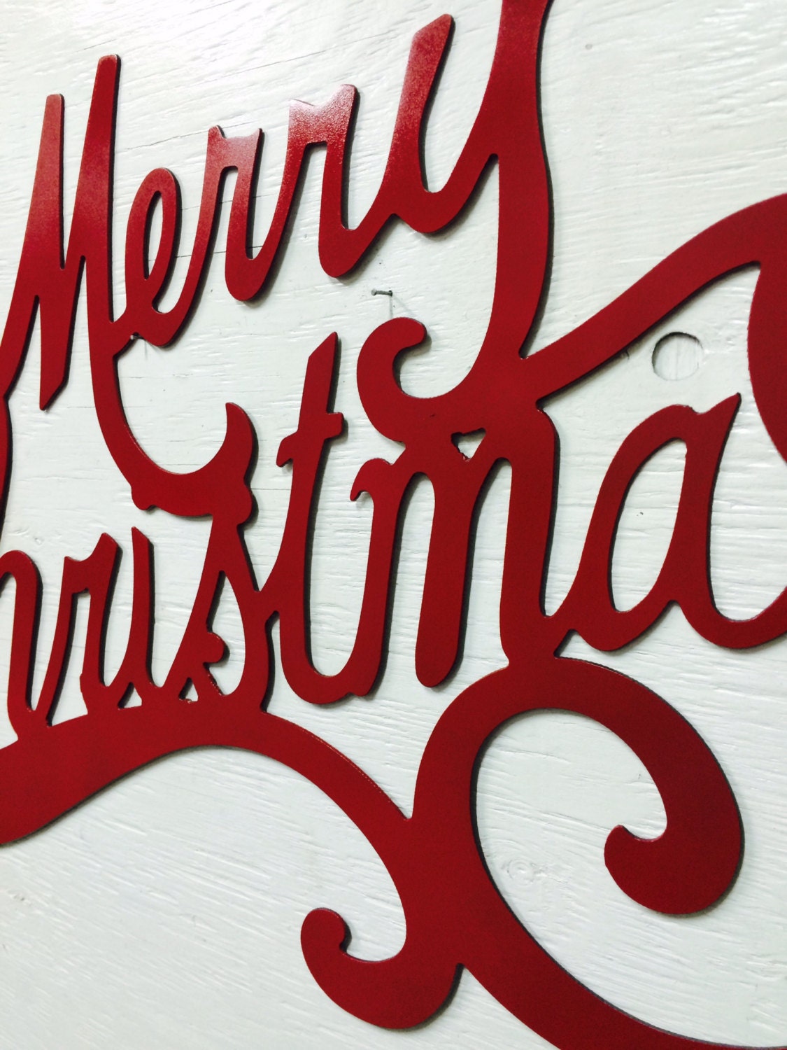 Metal Merry Christmas Sign 24 X 155