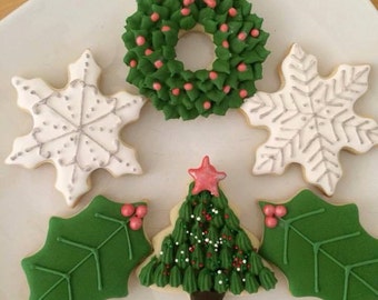 Items similar to Snowflake Cookies Christmas Cookies Holiday Winter ...