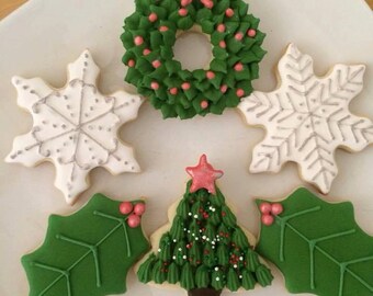 Items similar to Snowflake Cookies Christmas Cookies Holiday Winter ...