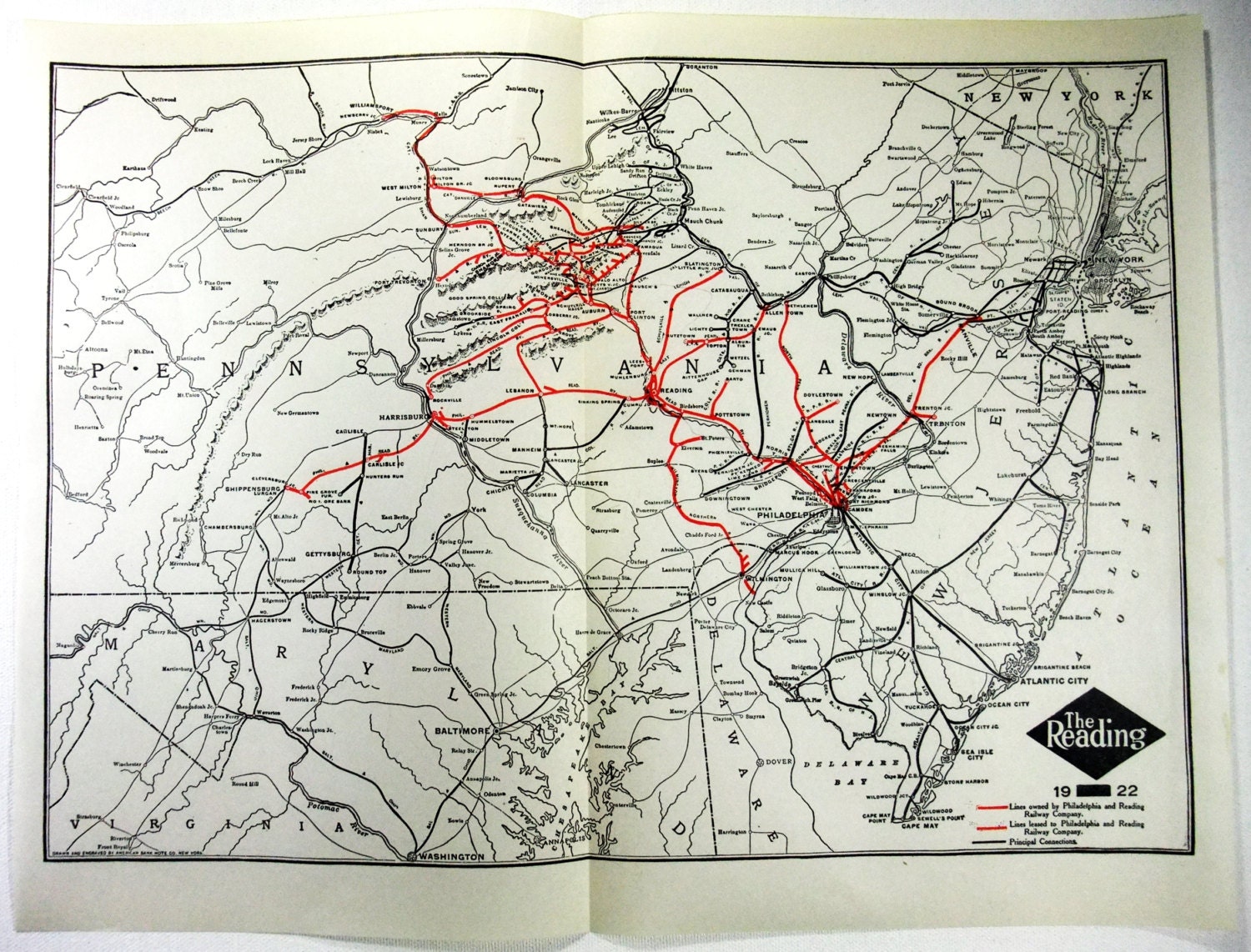 Reading Railroad System Map