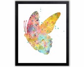 Watercolor Painting, Abstract Watercolor, Butterfly Painting, Butterfly Wall Art, Home Decor, Nursery Art, Teen Girls Room, PRINT