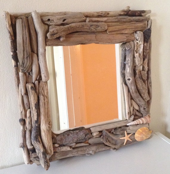 Items similar to Driftwood mirror - handmade on Etsy