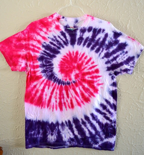 Items similar to L Adult Purple Pink tie dye shirt on Etsy
