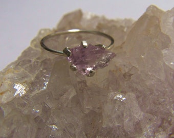 Raw Amethyst Ring | Sterling Silver Solitaire Ring | February Birthstone | February Birthday Ideas | Engagement Ring | Birthday Gift for Her