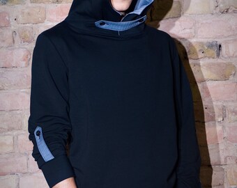 Hoodie Sweater Generale Uomo Black-White / Hooded Sweater