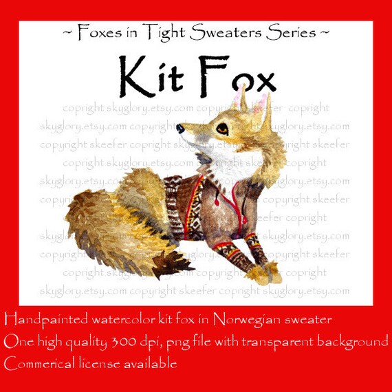 Kit fox clip art Kit fox clipart Swift Fox clip art Fox