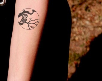 owl temporary tattoo etsy owl temporary tattoo etsy