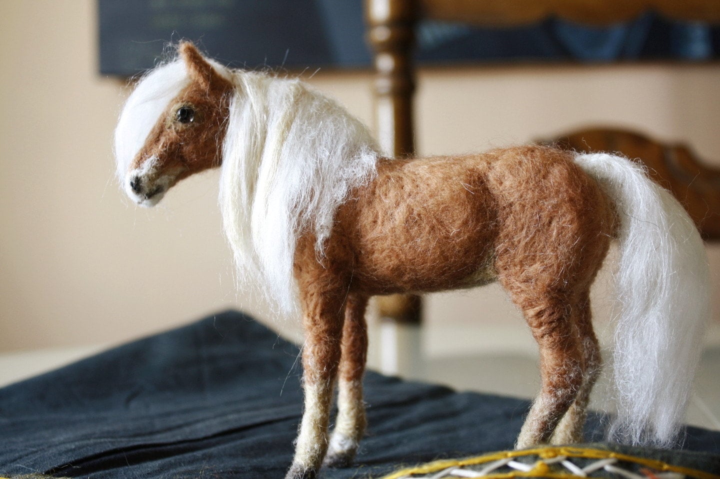 Needle felted horse by Minzoo equine decor Haflinger horse