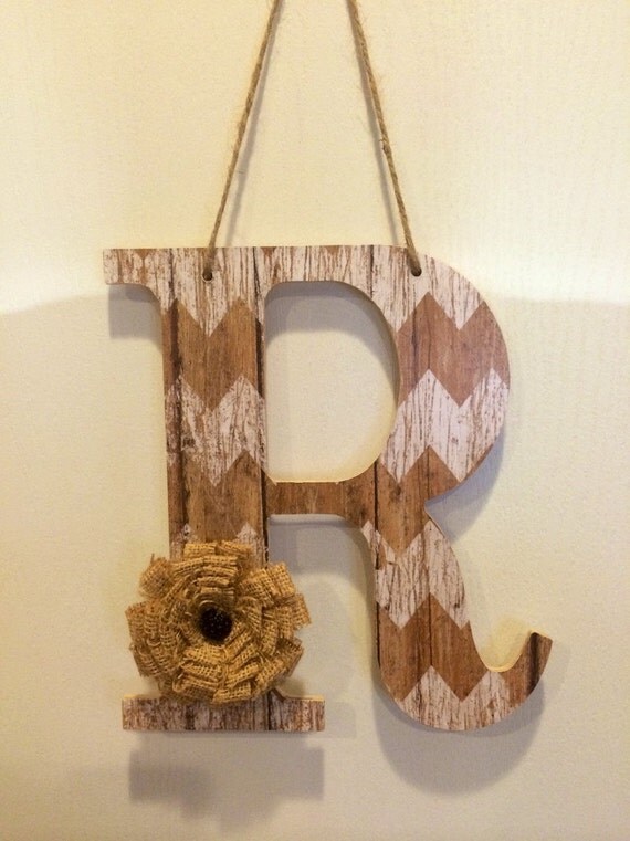 Decoupage Wood Letter Wall Hanging by LittleWoodenDaisy on Etsy