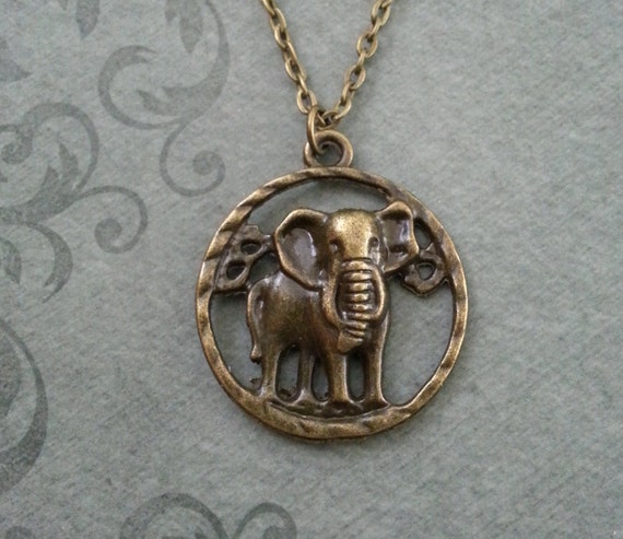 Elephant Necklace Elephant Jewelry Elephant Pendant