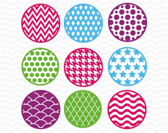 Patterned Circle designs SVG DXF EPS Vinyl cutting files