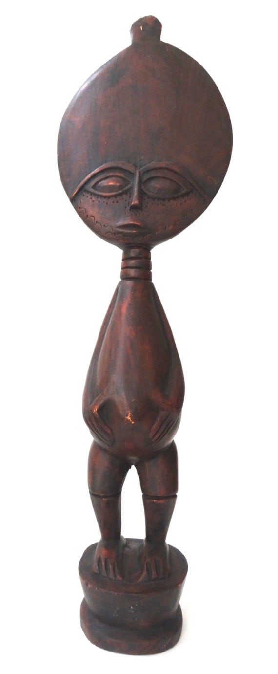 Akuaba Authentic wood wooden Ashanti Fertility Sculpture