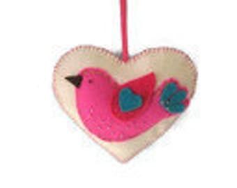 Felt heart Waldorf inspired
