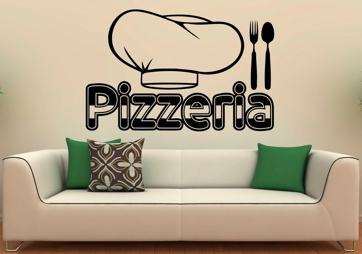 Pizzeria Wall Decal Vinyl Stickers Pizza Restaurant Interior