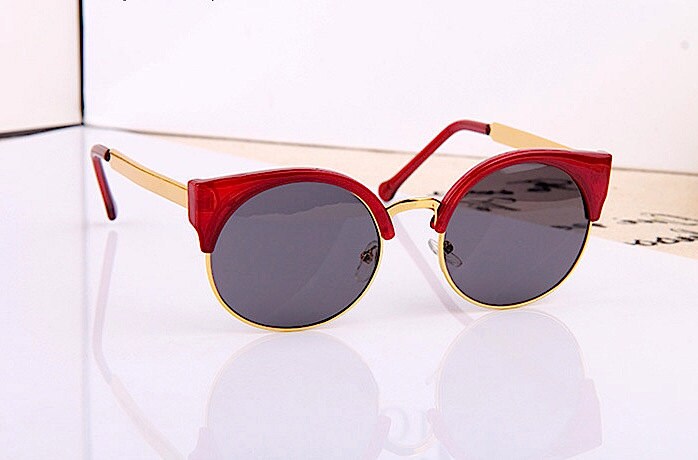 Retro Vintage Red And Gold Sunglasses…free Shipping Worldwide Haute Juice