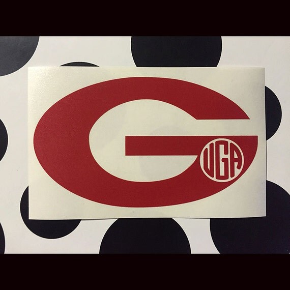 "G" Monogrammed Decal UGA Monogrammed Decal Sticker