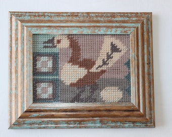 Bird needlepoint, tapisserie, tapiz