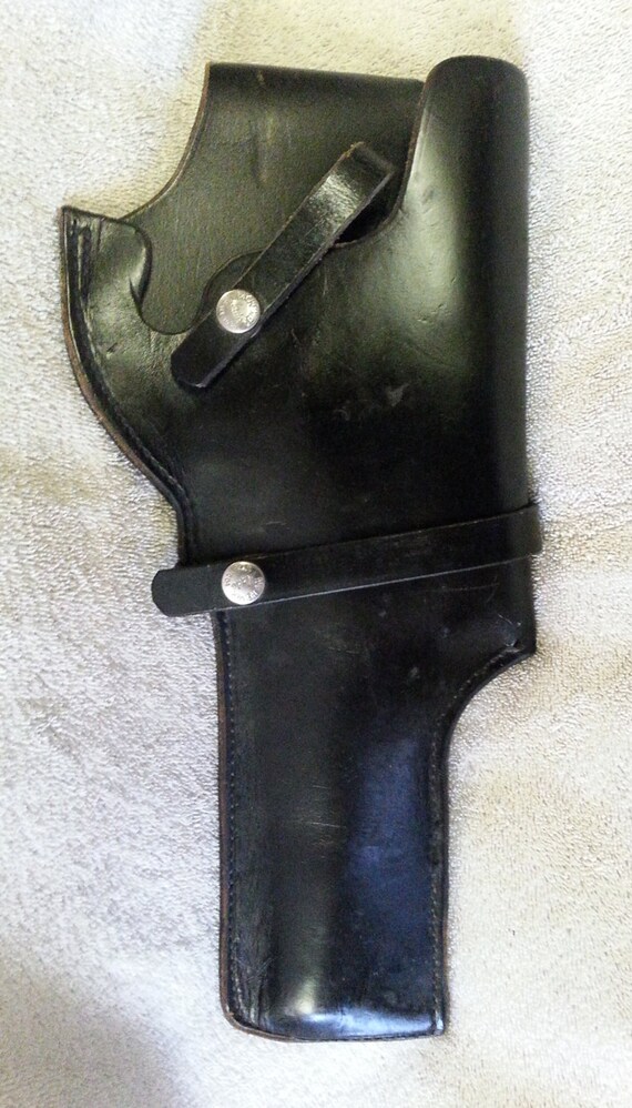 Bucheimer B832A Black Leather holster for scoped handgun