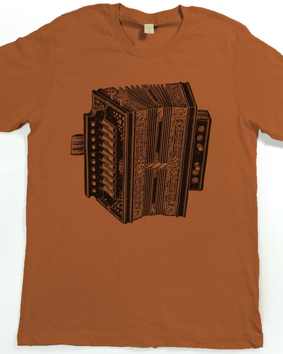 Men's Shirt Accordion Tshirt Musical by SlothWingTees on Etsy